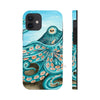Teal Green Octopus Bubbles And The Sea Art Mate Tough Phone Cases Iphone 12 Case