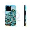 Teal Green Octopus Bubbles And The Sea Art Mate Tough Phone Cases Iphone 13 Pro Case