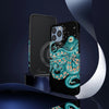 Teal Green Octopus Bubbles And The Sea Black Art Mate Tough Phone Cases Case