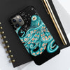 Teal Green Octopus Bubbles And The Sea Black Art Mate Tough Phone Cases Case