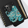Teal Green Octopus Bubbles And The Sea Black Art Mate Tough Phone Cases Case