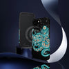 Teal Green Octopus Bubbles And The Sea Black Art Mate Tough Phone Cases Case