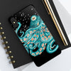 Teal Green Octopus Bubbles And The Sea Black Art Mate Tough Phone Cases Case