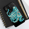Teal Green Octopus Bubbles And The Sea Black Art Mate Tough Phone Cases Case