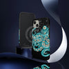 Teal Green Octopus Bubbles And The Sea Black Art Mate Tough Phone Cases Case