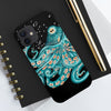 Teal Green Octopus Bubbles And The Sea Black Art Mate Tough Phone Cases Case