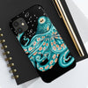 Teal Green Octopus Bubbles And The Sea Black Art Mate Tough Phone Cases Case