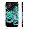 Teal Green Octopus Bubbles And The Sea Black Art Mate Tough Phone Cases Iphone 11 Case