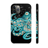 Teal Green Octopus Bubbles And The Sea Black Art Mate Tough Phone Cases Iphone 11 Pro Case