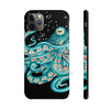 Teal Green Octopus Bubbles And The Sea Black Art Mate Tough Phone Cases Iphone 11 Pro Max Case