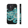 Teal Green Octopus Bubbles And The Sea Black Art Mate Tough Phone Cases Iphone 12 Mini Case