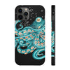 Teal Green Octopus Bubbles And The Sea Black Art Mate Tough Phone Cases Iphone 12 Pro Max Case