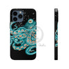 Teal Green Octopus Bubbles And The Sea Black Art Mate Tough Phone Cases Iphone 13 Pro Max Case