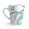 Teal Green Octopus Dance Ink Art Latte Mug Mug
