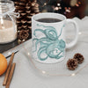 Teal Green Octopus Dance Ink Art Mug 11Oz