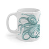 Teal Green Octopus Dance Ink Art Mug 11Oz