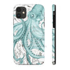 Teal Green Octopus Dance Vintage Map Black Ink Art Case Mate Tough Phone Cases Iphone 11