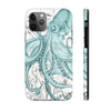 Teal Green Octopus Dance Vintage Map Black Ink Art Case Mate Tough Phone Cases Iphone 11 Pro