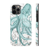 Teal Green Octopus Dance Vintage Map Black Ink Art Case Mate Tough Phone Cases Iphone 12 Pro Max