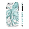 Teal Green Octopus Dance Vintage Map Black Ink Art Case Mate Tough Phone Cases Iphone 6/6S Plus