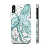 Teal Green Octopus Dance Vintage Map Black Ink Art Case Mate Tough Phone Cases Iphone Xr