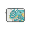 Teal Green Octopus Kraken Watercolor Art Laptop Sleeve 15