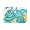 Teal Green Octopus Watercolor Ii Bath Mat 24 × 17 Home Decor
