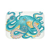 Teal Green Octopus Watercolor Iii Bath Mat 24 × 17 Home Decor