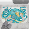 Teal Green Octopus Watercolor Iii Bath Mat Home Decor