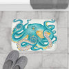 Teal Green Octopus Watercolor Iii Bath Mat Home Decor
