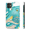 Teal Kraken Octopus On Black Exotic Case Mate Tough Phone Cases Iphone 11