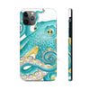 Teal Kraken Octopus On Black Exotic Case Mate Tough Phone Cases Iphone 11 Pro Max