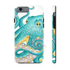 Teal Kraken Octopus On Black Exotic Case Mate Tough Phone Cases Iphone 6/6S