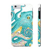 Teal Kraken Octopus On Black Exotic Case Mate Tough Phone Cases Iphone 6/6S Plus