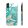 Teal Kraken Octopus On Black Exotic Case Mate Tough Phone Cases Iphone X