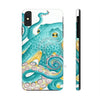 Teal Kraken Octopus On Black Exotic Case Mate Tough Phone Cases Iphone Xs Max