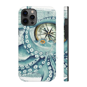 Teal Octopus Compass Vintage Map Case Mate Tough Phone Cases Iphone 12 Pro Max