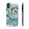 Teal Octopus Compass Vintage Map Case Mate Tough Phone Cases Iphone X