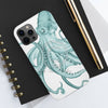 Teal Octopus Dance Ink Art Case Mate Tough Phone Cases