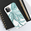 Teal Octopus Dance Ink Art Case Mate Tough Phone Cases