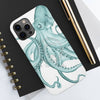 Teal Octopus Dance Ink Art Case Mate Tough Phone Cases