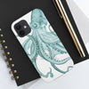 Teal Octopus Dance Ink Art Case Mate Tough Phone Cases