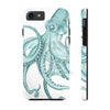Teal Octopus Dance Ink Art Case Mate Tough Phone Cases Iphone 7 8