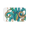 Teal Octopus Tentacles Watercolor Art Bath Mat Large 34X21 Home Decor