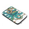 Teal Octopus Tentacles Watercolor Art Laptop Sleeve