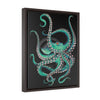 Teal Octopus Vertical Framed Premium Gallery Wrap Canvas 16 × 20