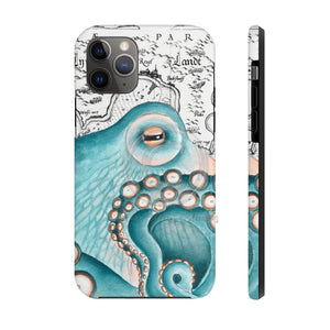Teal Octopus Vintage Chic Case Mate Tough Phone Iphone 11 Pro