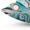 Teal Octopus Vintage Chic Square Pillow Home Decor