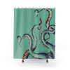 Teal Tentacles Ink Art Shower Curtain 71X74 Home Decor