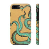 Teal Tentacles Octopus Beige Ink Art Case Mate Tough Phone Cases Iphone 7 8
